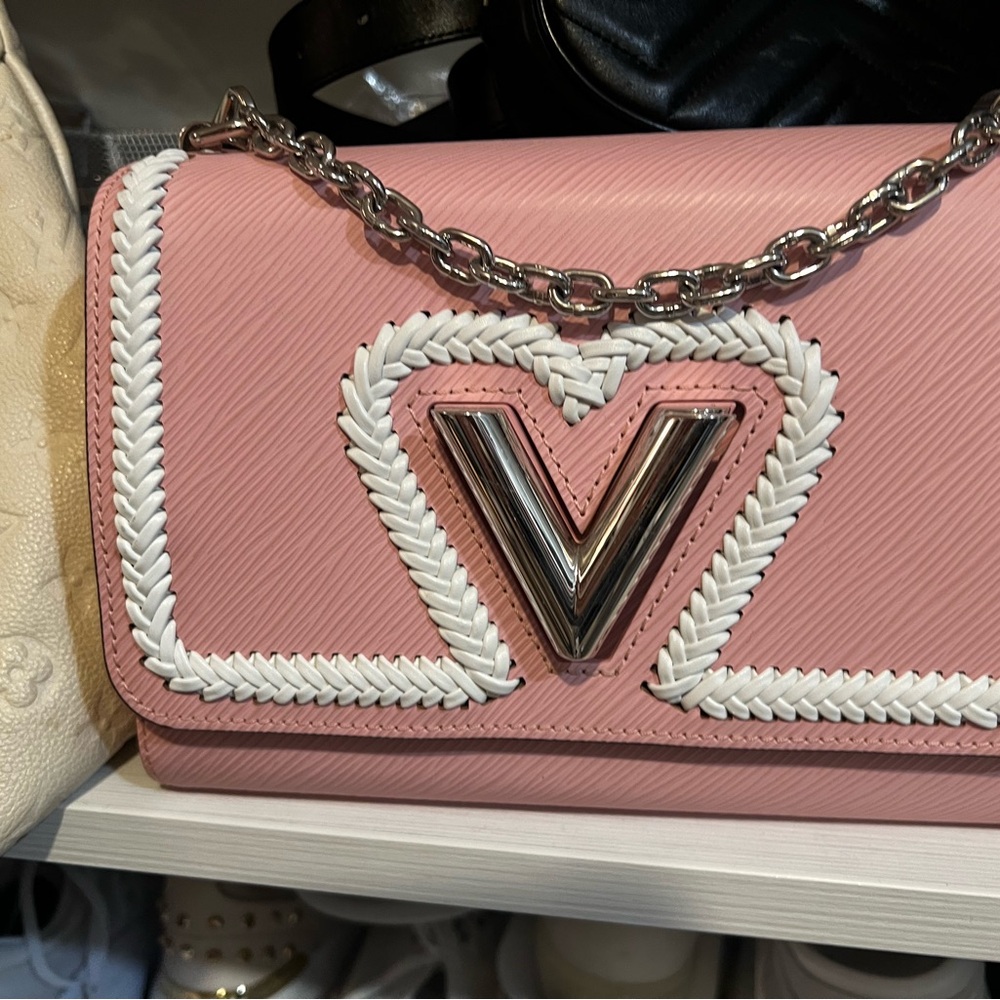 Louis Vuitton Twist Convertible Handbag Whipstitch Epi Leather MM Pink